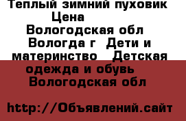 Теплый зимний пуховик › Цена ­ 3 000 - Вологодская обл., Вологда г. Дети и материнство » Детская одежда и обувь   . Вологодская обл.